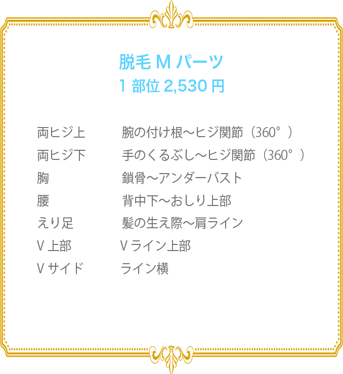 脱毛Mパーツ